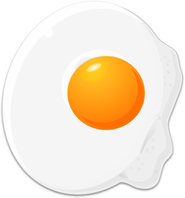 illustration of a sunnyside-up egg